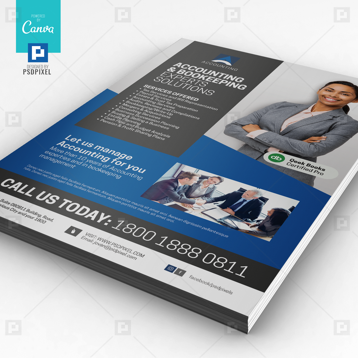 Accounting Company Services Canva Flyer