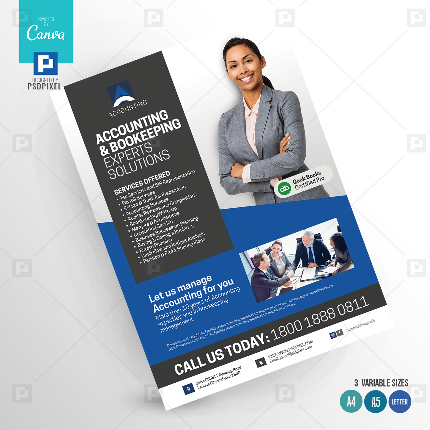 Accounting Company Services Canva Flyer