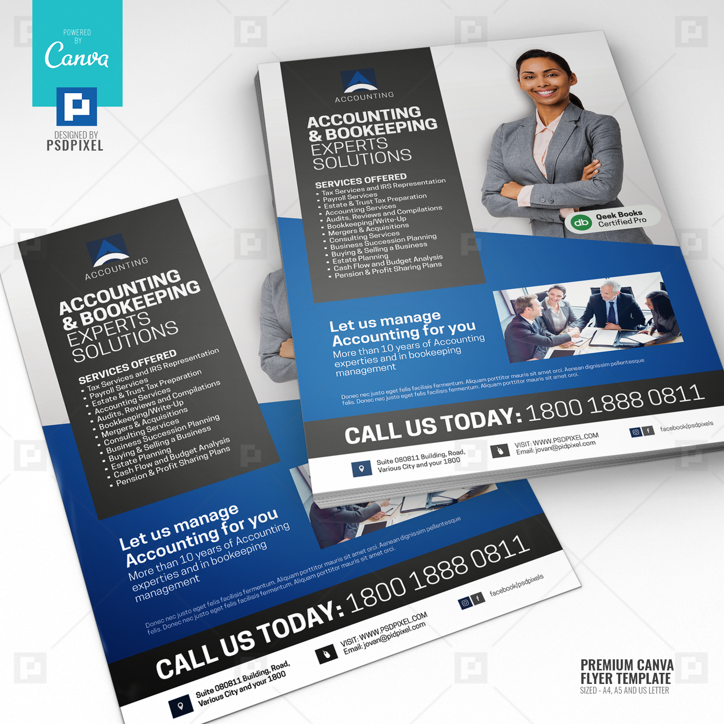 Accounting Company Services Canva Flyer