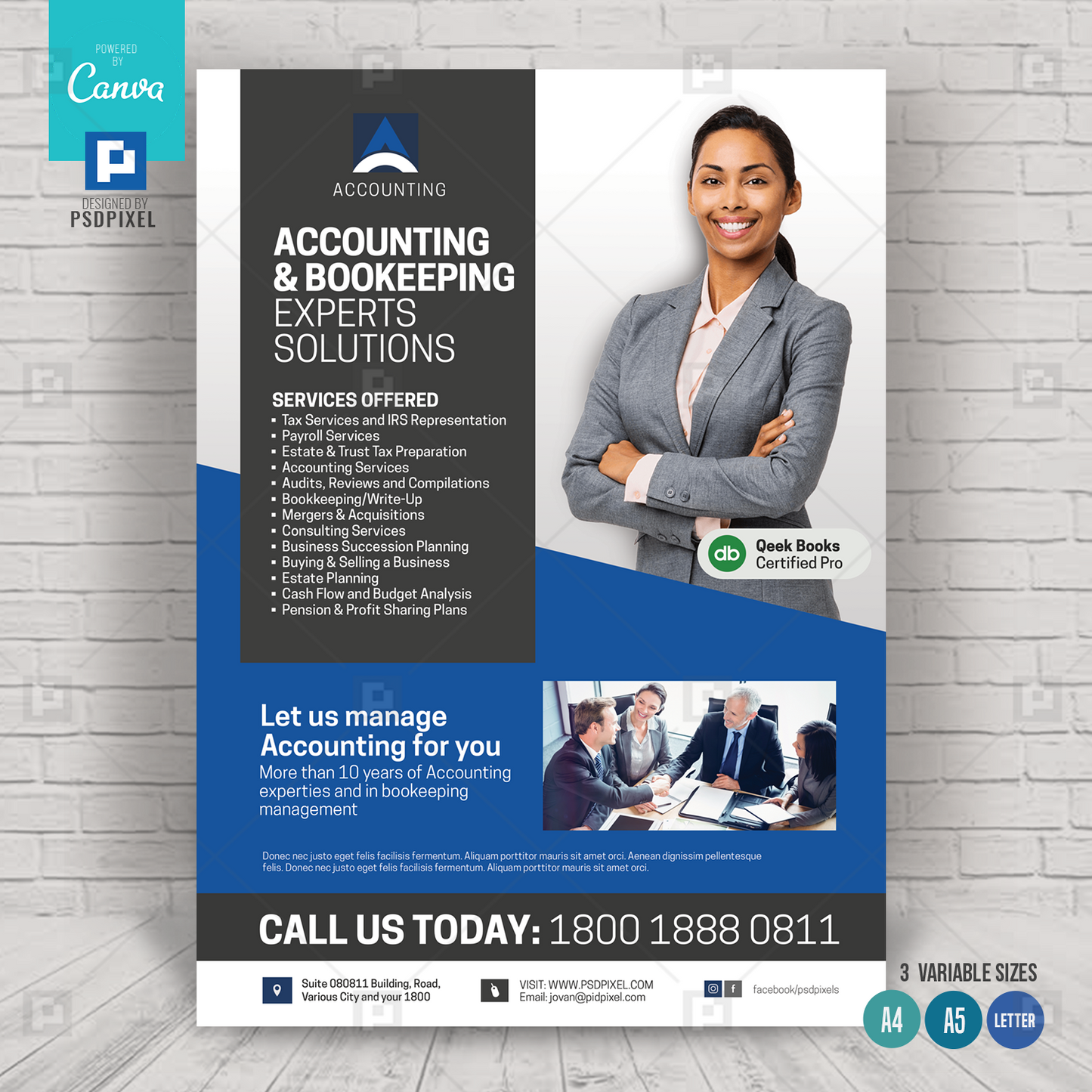 Accounting Company Services Canva Flyer