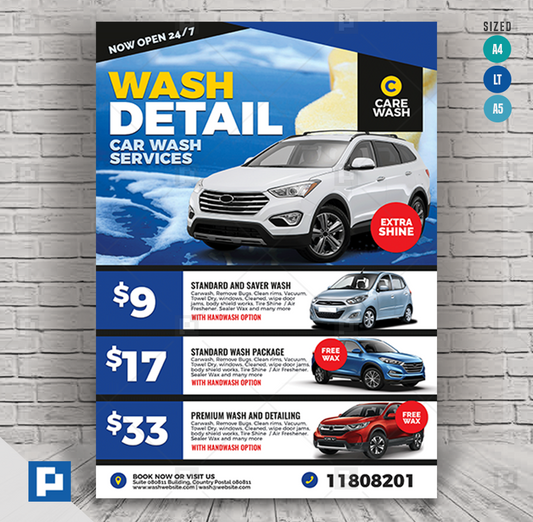 04 Auto Wash Detailing Service Flyer