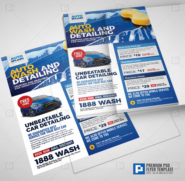 03 Car Commercial Washing Flyer