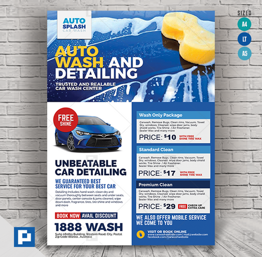 03 Car Commercial Washing Flyer