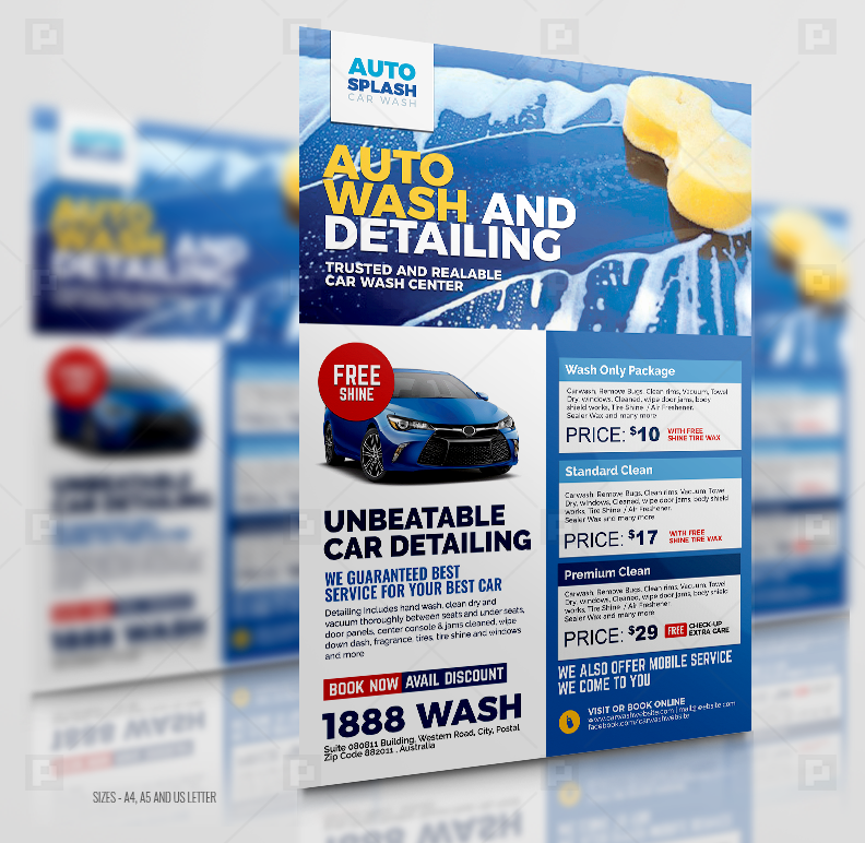 03 Car Commercial Washing Flyer