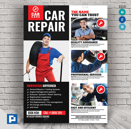 02 Car Repair Service Center Flyer