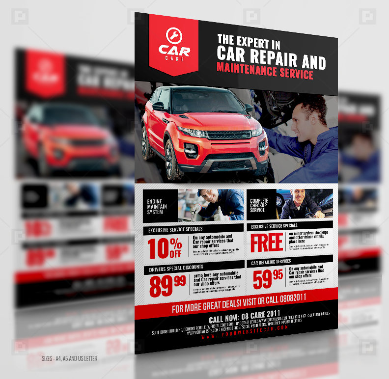 03 Car Repair and Maintenance Flyer