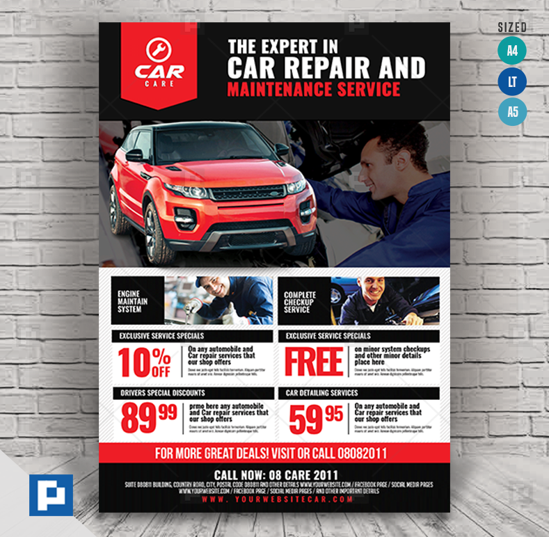 03 Car Repair and Maintenance Flyer