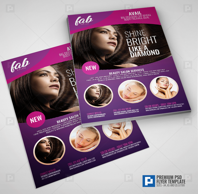 Hair Salon and Makeup Center Flyer