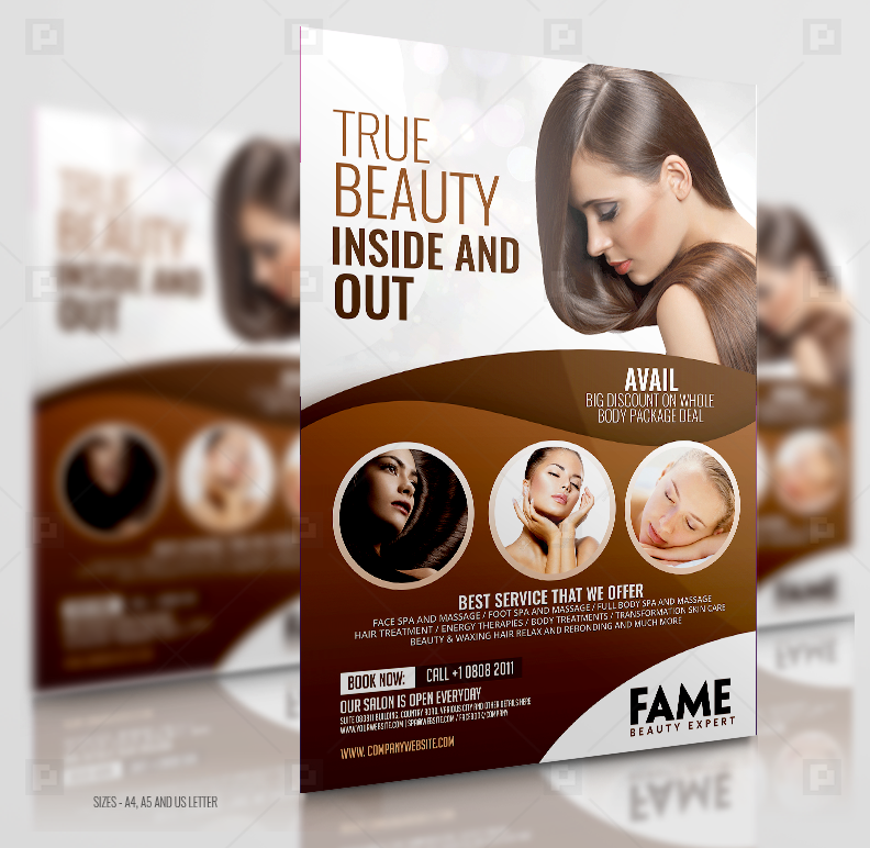 Hair and Beauty Salon Center Flyer