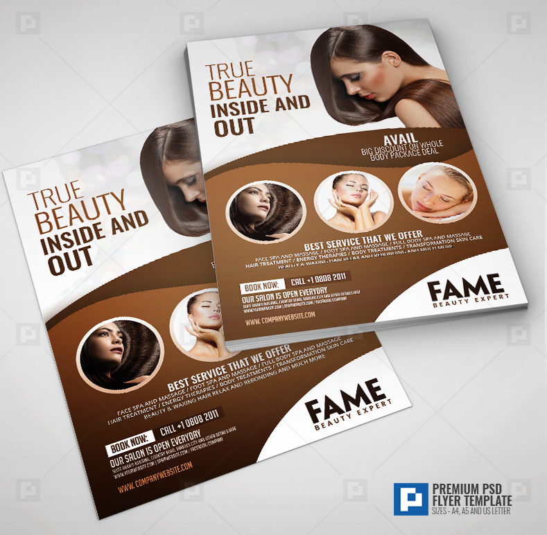 Hair and Beauty Salon Center Flyer