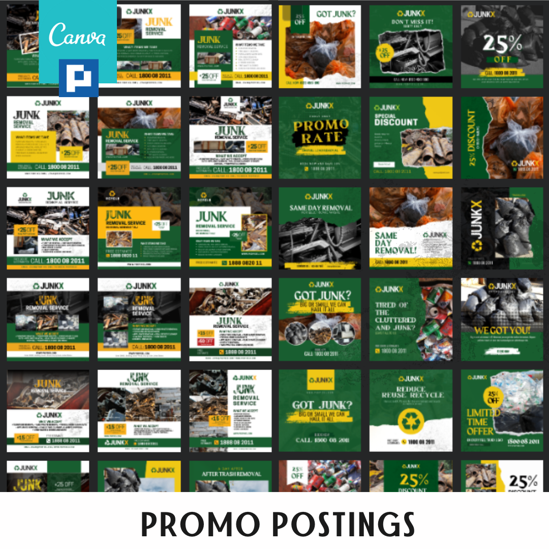 Junk Removal Canva Print and Social Media Bundle