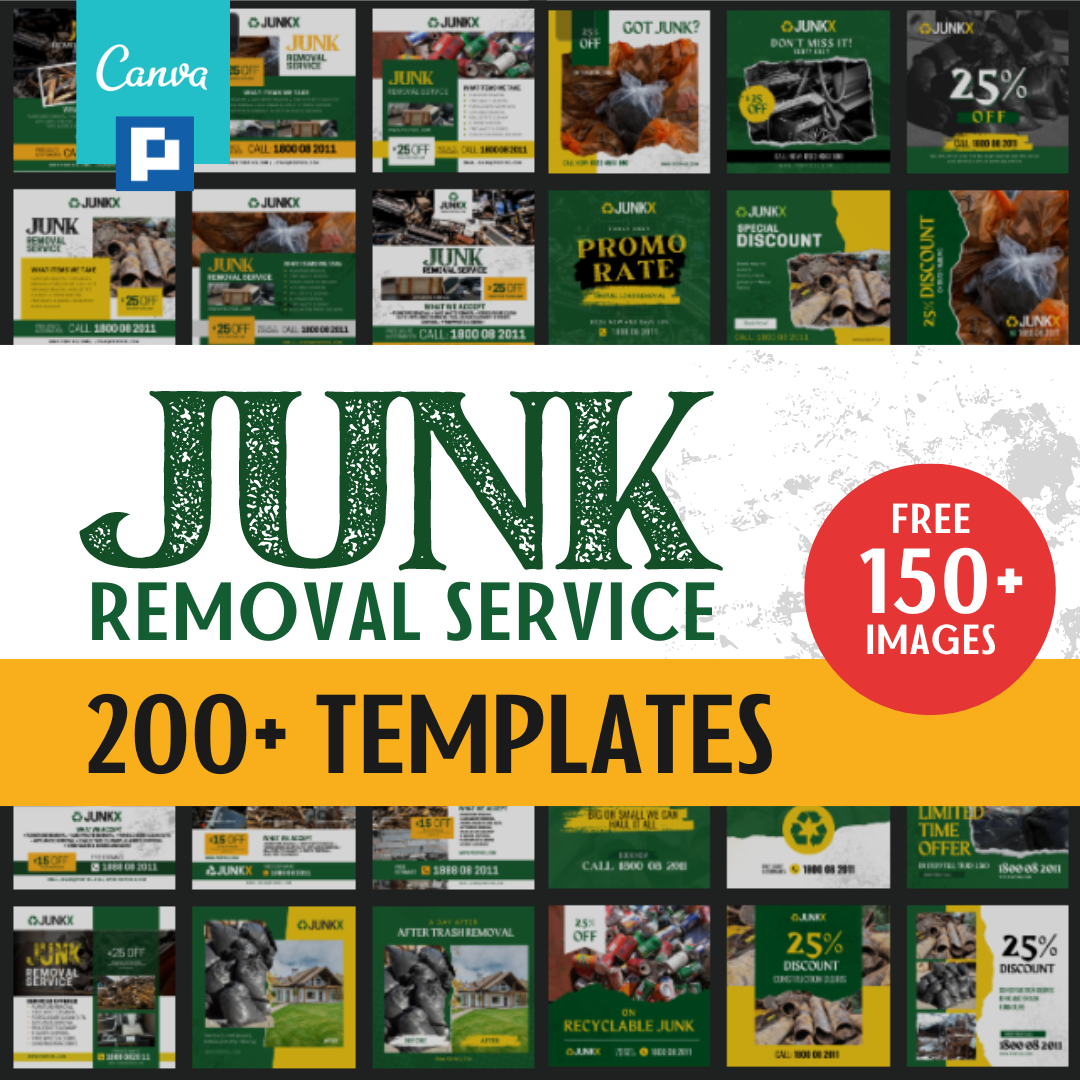 Junk Removal Canva Print and Social Media Bundle