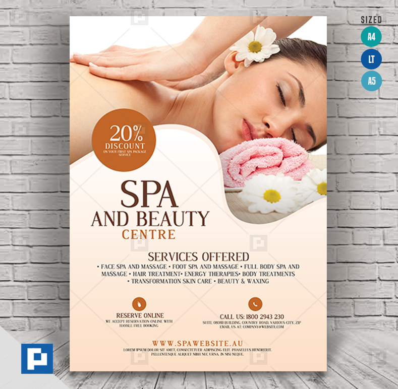 Spa and Skin Care Center Flyer